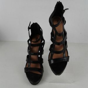 Mossimo black strappy heels womens size 10